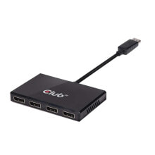 Компьютерные разъемы и переходники CLUB3D Multi Stream Transport Hub DisplayPort 1.2 Quad Monitor USB Powered CSV-6400