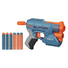 Бластеры, автоматы и пистолеты бластер Nerf Elite 2.0 Volt SD-1 с лазерным прицелом. 6 мягких стрел. Дальность стрельбы 27 м. Требуются 2 батарейки ААА. От 8 лет. Серо-голубой, оранжевый.