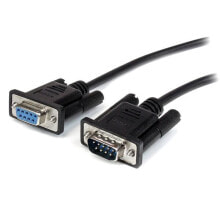 Компьютерные разъемы и переходники StarTech.com 1m DB9 RS232 кабель последовательной связи Черный DB-9 MXT1001MBK