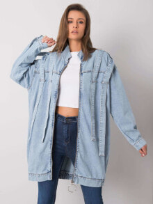 Женские джинсовые куртки Женская удлиненная голубая джинсовая куртка Factory Price