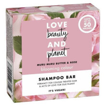 Шампуни для волос Love Beauty And Planet Murumuru Oil Solid Shampoo Твердый шампунь с розовым маслом и маслом мурумуру 90 г