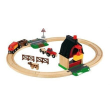 Наборы игрушечных железных дорог, локомотивы и вагоны для мальчиков Brio Железная дорога с мини-фермой и кормушкой