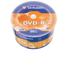 Диски и кассеты Verbatim Диски DVD-R (серебристо-матовые), 50 шт. на шпинделе 43788