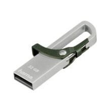USB  флеш-накопители Hama "HOOK-STYLE", USB флеш накопитель 32 GB USB тип-A 2.0 Зеленый, Металлический 00123921