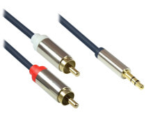 Акустические кабели Alcasa GC-M0058 аудио кабель 1,5 m 2 x RCA 3,5 мм Синий