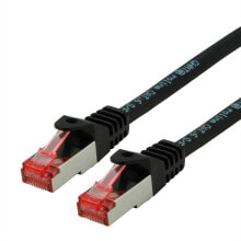 Кабели и провода для строительства ROLINE 21.15.2650 сетевой кабель 0,5 m Cat6 S/FTP (S-STP) Черный