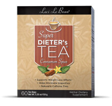 Жиросжигатели laci Le Beau Super Dieter's Tea Cinnamon Spice  Чай для похудения с корицей Без кофеина 60 пакетиков