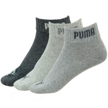 Мужские носки Мужские носки низкие серые 3 пары Puma Quarter Socks 201104001-800