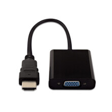Компьютерные разъемы и переходники V7 CBLHDAVBLK-1E видео кабель адаптер HDMI VGA (D-Sub) Черный