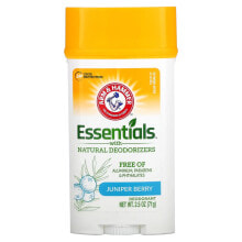 Дезодоранты арм энд Хаммер, Essentials, дезодорант с натуральными дезодорирующими компонентами, с ароматом можжевельника, 71 г (2,5 унции)