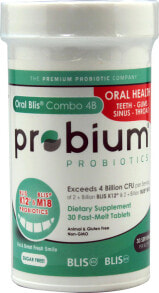 Пребиотики и пробиотики probium Probiotics Oral Blis Combo 4B Oral Health  Пробиотик для поддержки здоровья полости рта - 30 быстро растворимых таблеток