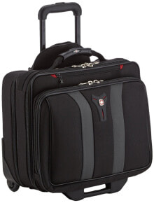 Мужские тканевые чемоданы Wenger/SwissGear 600659 Мужской тканевый черный чемодан 43,2 cm (17") Сумка-тележка Черный