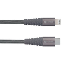 Кабели для зарядки, компьютерные разъемы и переходники Skross 2.700272 кабель с разъемами Lightning 1 m Серый