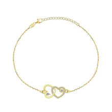Браслеты Romantic gold-plated bracelet with zircons BRC32Y