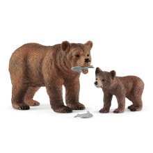 Животные, птицы, рыбы и рептилии Schleich Wild Life Grizzly bear mother with cub 42473