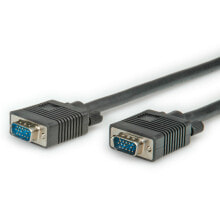 Компьютерные разъемы и переходники Value 11.99.5257 VGA кабель 10 m VGA (D-Sub) Черный