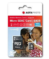 Карты памяти AgfaPhoto 64GB MicroSDXC карта памяти Класс 10 10582
