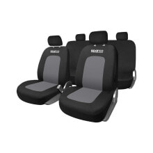 Чехлы и накидки на сиденья автомобиля Комплект чехлов на сиденья Sparco Sport Черный/Серый