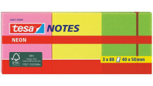 Бумага для заметок tESA 56001 самоклеющаяся бумага для заметок Прямоугольник Зеленый, Розовый, Желтый 80 листов 56001-00000-00