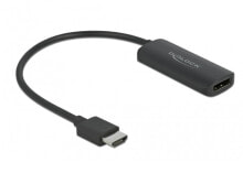 Компьютерные разъемы и переходники deLOCK 63206 видео кабель адаптер 0,24 m HDMI Тип A (Стандарт) Черный