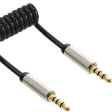 Акустические кабели InLine 99271 аудио кабель 1 m 3,5 мм Черный
