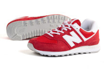 Мужские кроссовки Мужские кроссовки красные замшевые низкие New Balance ML574PI2