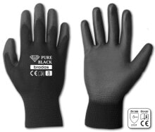 Средства индивидуальной защиты рук для строительства и ремонта Bradas RWPBC11 перчатки для уборки Полиэстер, Полиуретан Черный Унисекс