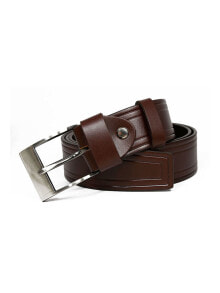 Мужские ремни и пояса Мужской ремень коричневый кожаный для брюк узкий с пряжкой PRS-05-BGE.34 Factory Price