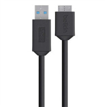 Компьютерные разъемы и переходники Belkin F3U166bt USB кабель 0,9 m 3.2 Gen 1 (3.1 Gen 1) USB A Micro-USB B Черный F3U166BT0.9M