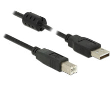 Компьютерные разъемы и переходники DeLOCK 3m, USB 2.0-A/USB 2.0-B USB кабель USB A USB B Черный 84898