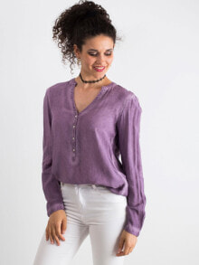 Женские блузки и кофточки Женская блузка с длинным рукавом - фиолетовая Factory Price