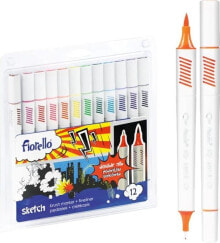 Маркеры Fiorello Sketch markers double-sided 12 colors FIORELLO