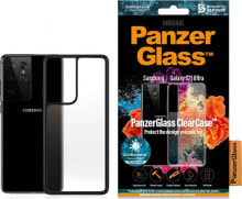 Чехлы для смартфонов чехол силиконовый прозрачный с черной окантовкой Samsung Galaxy S21 PanzerGlass