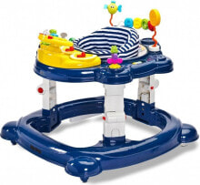 Ходунки и прыгунки для малышей детские ходунки Toyz 2041 Хип-Хоп, 3в1: люлька, джампер и ходунки, со звуком и светом, темно-синий 6м+ до 12кг