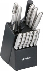 Кухонные ножи Alpina Alpina - Zestaw noży kuchennych ze stojakiem / blokiem 15 elementów