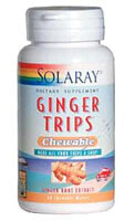Solaray Ginger Trips Chewable -- Имбирь-  60 Жевательных