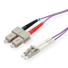 Кабели и провода для строительства ROLINE 2m LC/SC волоконно-оптический кабель OM4 Фиолетовый 21.15.8762