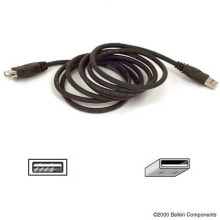Компьютерные разъемы и переходники Belkin USB Extension Cable 1.8m USB кабель 1,8 m Черный F3U134B06
