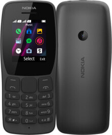 Кнопочные телефоны Кнопочный мобильный телефон  Nokia 110 4,5 cm (1.77") Черный 16NKLB01A11