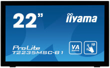 Проекционные экраны iiyama ProLite T2235MSC сенсорный дисплей 54,6 cm (21.5") 1920 x 1080 пикселей Черный Мультисенсорный Настольный T2235MSC-B1