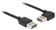 Компьютерные разъемы и переходники DeLOCK 5m USB 2.0 A m/m 90° USB кабель USB A Черный 83467