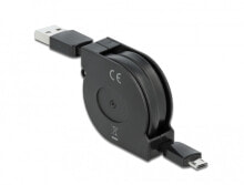 Компьютерные разъемы и переходники DeLOCK 85761 USB кабель 1 m USB A Micro-USB B Черный