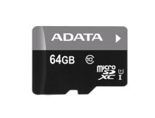 Карты памяти ADATA Micro SDXC 64GB карта памяти MicroSDXC Класс 10 UHS AUSDX64GUICL10-RA1