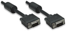 Компьютерные разъемы и переходники Manhattan 372190 VGA кабель 20 m VGA (D-Sub) Черный