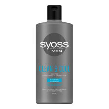 Мужские шампуни и гели для душа Syoss Men Clean & Cool Shampoo Освежающий мужской шампунь для нормальных и склонных к жирности волос 440 мл
