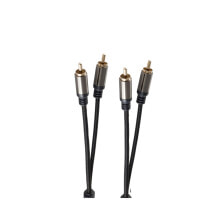 Акустические кабели shiverpeaks BS20-41255 аудио кабель 2,5 m 2 x RCA Черный