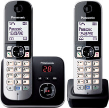 Радиотелефоны panasonic KX-TG6822GB телефонный аппарат DECT телефон Черный, Серебристый Идентификация абонента (Caller ID)