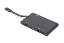 Корпуса и док-станции для внешних жестких дисков и SSD Digitus DA-70865 док-станция для ноутбука Проводная USB 3.2 Gen 1 (3.1 Gen 1) Type-C Черный