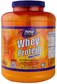 NOW Sports Whey Protein Сывороточный протеин со вкусом ванили 2722 г