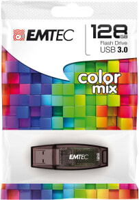 USB  флеш-накопители EMTEC C410 - 128 GB - USB Type-A - 3.0 (3.1 Gen 1) - 80 MB/s - Cap - Brown